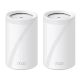 TP-Link Deco BE65 Tri-bande (2,4 GHz / 5 GHz / 6 GHz) Wi-Fi 7 (802.11be) Blanc 4 Interne - DECO BE65(2-PACK)