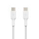 Belkin CAB004BT2MWH2PK câble USB USB 2.0 2 m USB C Blanc - CAB004BT2MWH2PK