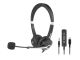 Hamlet HHEADM-CJS écouteur/casque Avec fil Arceau Bureau/Centre d'appels USB Type-C Noir - HHEADM-CJS