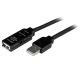 StarTech.com 10m, USB2.0 - USB2.0 câble USB USB A Noir - USB2AAEXT10M