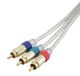 MCL 5m RCA/RCA composante (YPbPr) câble vidéo 3 x RCA Translucide - MC706HQ/T-5M