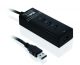 iBox IUH3FB hub & concentrateur 5000 Mbit/s Noir - IUH3FB