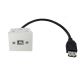 Neklan 2061691 câble USB USB 2.0 0,2 m USB B USB A Noir, Blanc - 2061691
