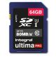 Integral 64GB ULTIMAPRO SDHC/XC 80MB CLASS 10 UHS-I U1 64 Go SD - INSDX64G10-80U1