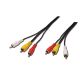 Uniformatic 40406 câble audio 15 m 3 x RCA Noir - 40406