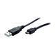 S/CONN 14-16035 câble USB USB 2.0 2 m Mini-USB B USB A Noir - 14-16035