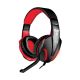 Techmade FL1 Casque Avec fil Arceau Jouer Noir, Rouge - TM-FL1
