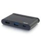 C2G 82116 station d'accueil USB 3.2 Gen 1 (3.1 Gen 1) Type-C Noir - 82116