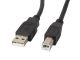 Lanberg CA-USBA-11CC-0010-BK câble USB USB 2.0 1 m USB B Noir - CA-USBA-11CC-0010-BK