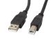 Lanberg CA-USBA-10CC-0005-BK câble USB USB 2.0 0,5 m USB B Noir - CA-USBA-10CC-0005-BK