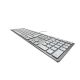 CHERRY KC 6000 Slim clavier Universel USB AZERTY Belge Argent, Blanc - JK-1600BE-1
