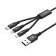 UNITEK C14049BK câble USB USB 2.0 1,2 m USB C Micro-USB B/Lightning Noir - C14049BK
