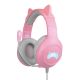 Blade Gaming Tanooki Casque Avec fil Arceau Gris, Rose - FT2021