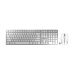 CHERRY DW 9100 SLIM clavier Souris incluse Universel RF sans fil + Bluetooth QWERTY Anglais américain Argent - JD-9100EU-1