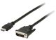 DLH HDMI MALE CABLE TO DVI-D MALE 1.8M BLACK 1,8 m HDMI Type A (Standard) - DY-TU3322B