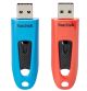 SanDisk Ultra lecteur USB flash 64 Go USB Type-A 3.2 Gen 1 (3.1 Gen 1) Bleu, Rouge - SDCZ48-064G-G46BR2