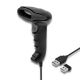 Qoltec 50868 lecteur de code barres Lecteur de code barre portable 1D/2D Laser Noir - 50868
