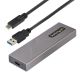 StarTech.com M2-USB-C-NVME-SATA Boîtier de disques de stockage Enceinte ssd Gris - M2-USB-C-NVME-SATA