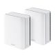 ASUS ZenWiFi BT10 (2pk) Tri-bande (2,4 GHz / 5 GHz / 6 GHz) Wi-Fi 7 (802.11be) Blanc 3 Interne - 90IG08Y0-MO3C40