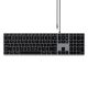 Satechi Slim W3 clavier Universel USB AZERTY Français Aluminium, Noir - ST-UCSW3M-FR