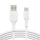 Belkin BoostCharge câble USB 1 m USB A USB C Blanc - CAB001BT1MWH