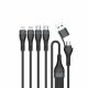 4smarts 541023 câble USB 1,2 m USB A/USB C USB C/Micro USB-A/Lightning Noir - 541023
