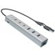 i-tec CAHUBMETAL7 hub & concentrateur USB 3.2 Gen 1 (3.1 Gen 1) Type-A + Type-C 5 Mbit/s Gris - CAHUBMETAL7